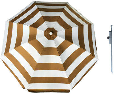 Parasol - goud - D120 cm - incl. draagtas - parasolharing - 49 cm