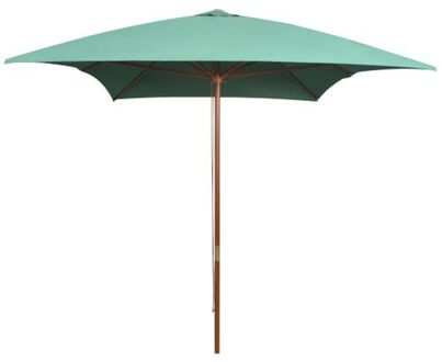 Parasol Groen - 200 x 300 cm - Hardhouten Frame - UV-bestendig Polyester
