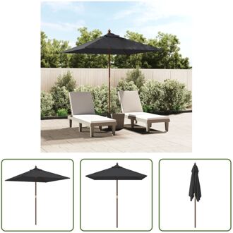 Parasol Hawaii - 198x198x231 cm - Met ventiel - Zwart