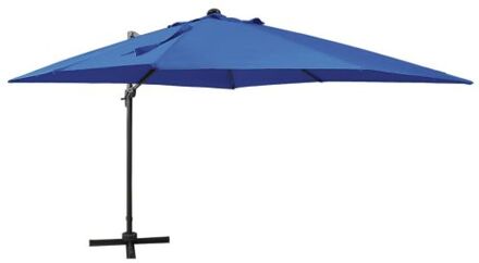 Parasol - LED-verlichting - UV-bescherming - 300x300x258 cm - Azuurblauw