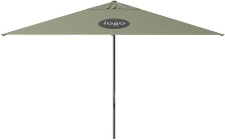 Parasol Lima 350x350cm (Sage green) met bedrukking