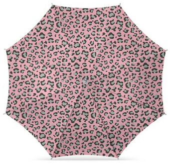 Parasol - luipaard roze print - D160 cm - UV-bescherming - incl. draagtas - Parasols Beige