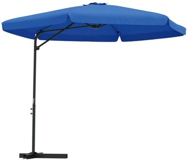 Parasol met stalen paal 300 cm azuurblauw