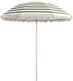 Parasol Oliva Tilt - Gestreept - Ø200 Cm - Polyester - Wit#Blauw