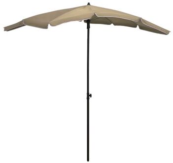 Parasol - Opvouwbaar - 200 x 130 x 234 cm - UV-beschermend polyester - Stalen paal - 10 baleinen - Taupe