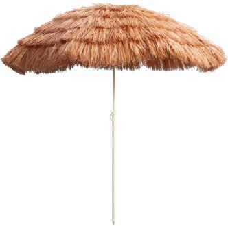 Parasol Palm Beach - Terracotta - Ø200 Cm - Polyester/Metaal - Bruin