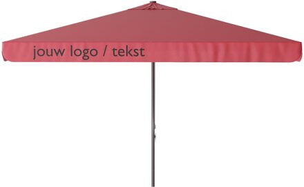 Parasol Quito 350x350cm (Brick red) met bedrukking