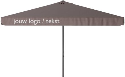 Parasol Quito 350x350cm (Taupe) met bedrukking