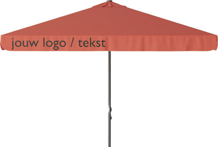 Parasol Quito 350x350cm (Terra) met bedrukking