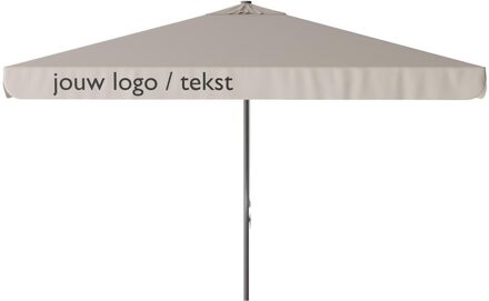 Parasol Quito 350x350cm (Vanilla ice) met bedrukking