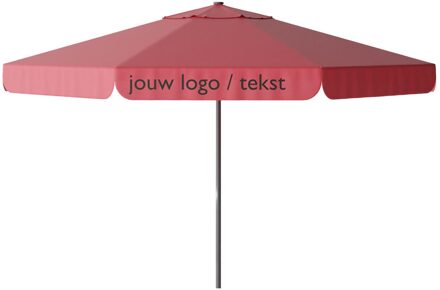 Parasol Quito 400cm rond (Brick red) met bedrukking