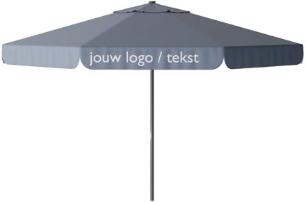 Parasol Quito 400cm rond (Safier blue) met bedrukking