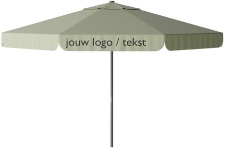 Parasol Quito 400cm rond (Sage green) met bedrukking