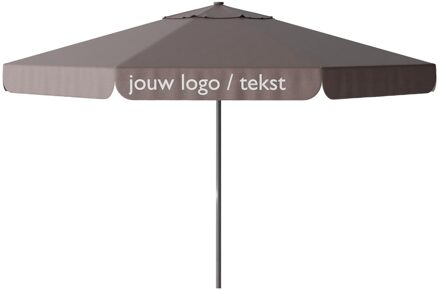 Parasol Quito 400cm rond (Taupe) met bedrukking