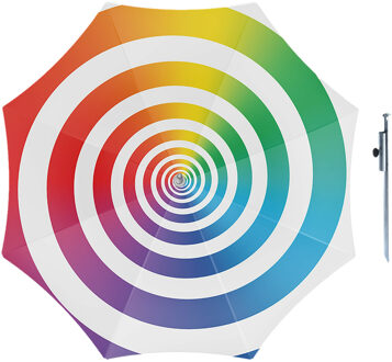 Parasol - regenboog - D160 cm - incl. draagtas - parasolharing - 49 cm