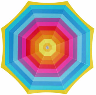 Parasol - regenboog print - D180 cm - UV-bescherming - incl. draagtas - Parasols Multikleur