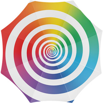 Parasol - regenboog - spiraal - D180 cm - UV-bescherming - incl. draagtas