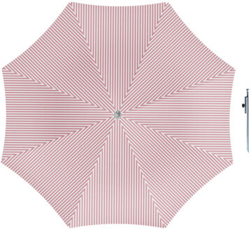 Parasol - Rood/wit - D160 cm - incl. draagtas - parasolharing - 49 cm - Parasols