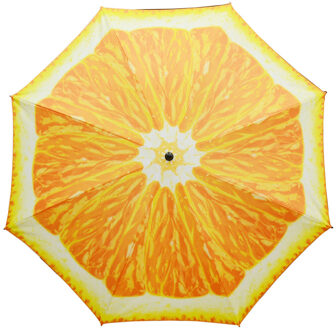 Parasol - sinaasappel fruit - D180 cm - UV-bescherming - incl. draagtas - Parasols Groen