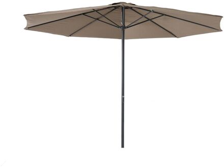Parasol Sunny - D 350cm - Taupe - Met Opwindmechanisme 180g/m² Aluminium Mast