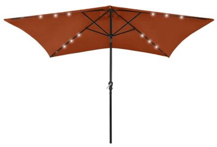 Parasol Terracotta 200x300x247 cm - UV-beschermend en draagbaar Bruin