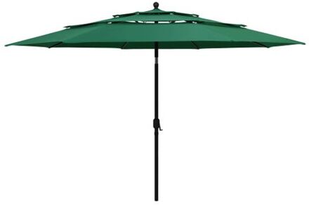 Parasol The Living Store - 3-laags - Groen - Polyester - Aluminium - 350 x 260 cm