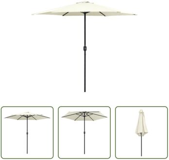 Parasol The Living Store Tuinparasol - 270 x 246 cm - Zandwit - Polyester - Aluminium