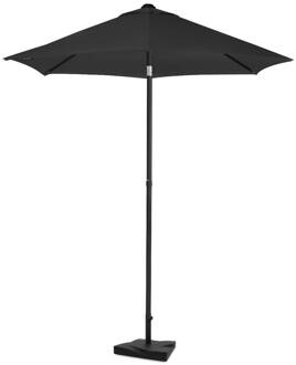 Parasol Torbole - Ø200cm - Premium Parasol - Antraciet/Zwart Incl. Parasolvoet 20 kg.