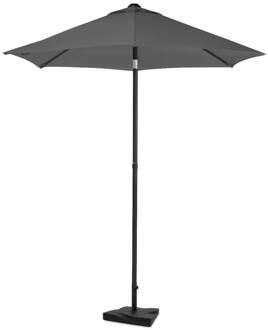 Parasol Torbole - Ø200cm - Premium Parasol - Grijs Incl. Parasolvoet 20 kg.