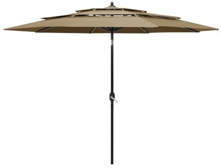 Parasol Tuin 3-laags Taupe 300x243 cm