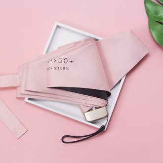 Parasol Zeer Kleine Mini Paraplu Vinyl Paraplu Pocket Zon Bescherming En Ultraviolet Bescherming Parasol roze