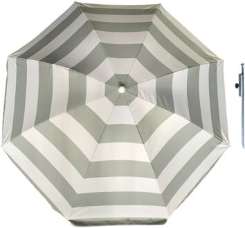 Parasol - zilver - D160 cm - incl. draagtas - parasolharing - 49 cm