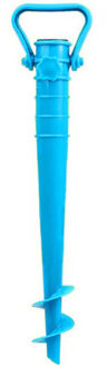 Parasolharing - blauw - kunststof - D25 mm x H40 cm - draaischroef