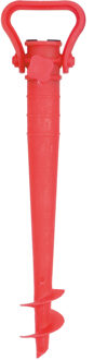 Parasolharing - rood - kunststof - D25 mm x H40 cm - draaischroef