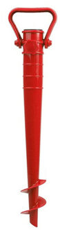 Parasolharing - rood - kunststof - D35 mm x H39 cm - draaischroef