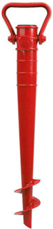 Parasolharing - rood - kunststof - D40 mm x H37 cm - parasolhouder - Parasolvoeten