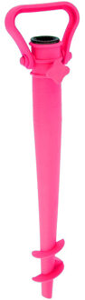 Parasolharing - roze - kunststof - D35 mm x H39 cm - draaischroef