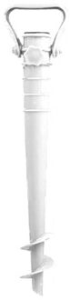 Parasolharing - wit - kunststof - D25 mm x H40 cm - draaischroef