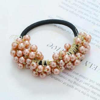 Parel Hoofdband Paardenstaart Meisje Hoofdband Retro Elastische Haarband Haar Ring Hoofd Haar Haaraccessoires Haar Styling Haar Tools 02