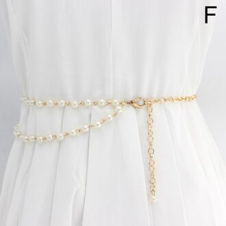 Parel Riem Ketting Vrouwen Elegante Kralen Jurk Decoratieve Riemen Voor Vrouwen Dunne Tailleband Dames Kleding Accessoires F
