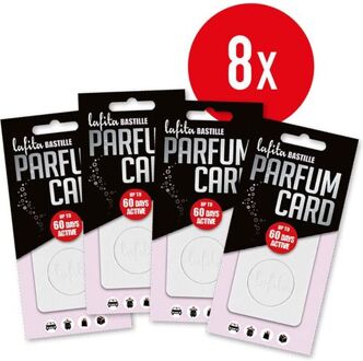 Parfum Card Bastille - Luchtverfrisser - 8 Stuks - Wit - Houtachtig & Kruidig