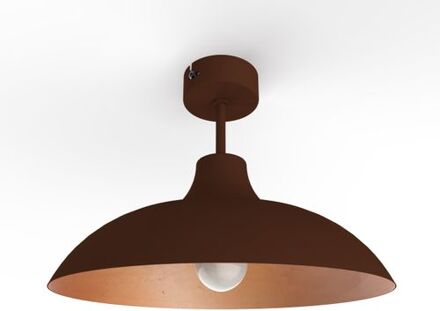 Parigina Plafondlamp, 1x E27, Metaal, Bruin Corten/blad Koper, D.40cm