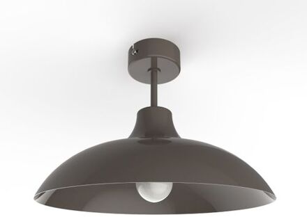 Parigina Plafondlamp, 1x E27, Metaal, Taupe Grijs, D.40cm