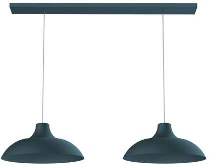 Parigina Track Hanglamp, 2x E27, Blauw Mediterraan/wit