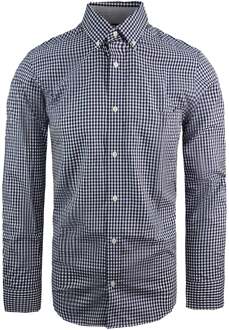 Parijs Vichy Heren Blauw Oxford Overhemd - maat Navy