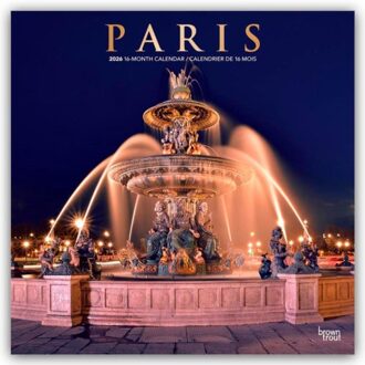Paris 2026 Square Flap English French Foil Calendar - Browntrout Wandkalender - Browntrout Publishers