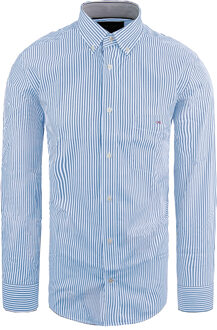 Paris Gestreept Heren Wit/Blauw Overhemd