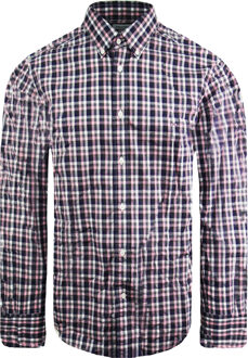 Paris Regular Geruit Heren Oxford Overhemd Veelkleurig