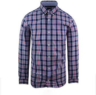 Paris Regular Heren Blauw Oxford Overhemd - M