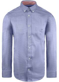 Paris Regular Heren Blauw Oxford Overhemd - maat